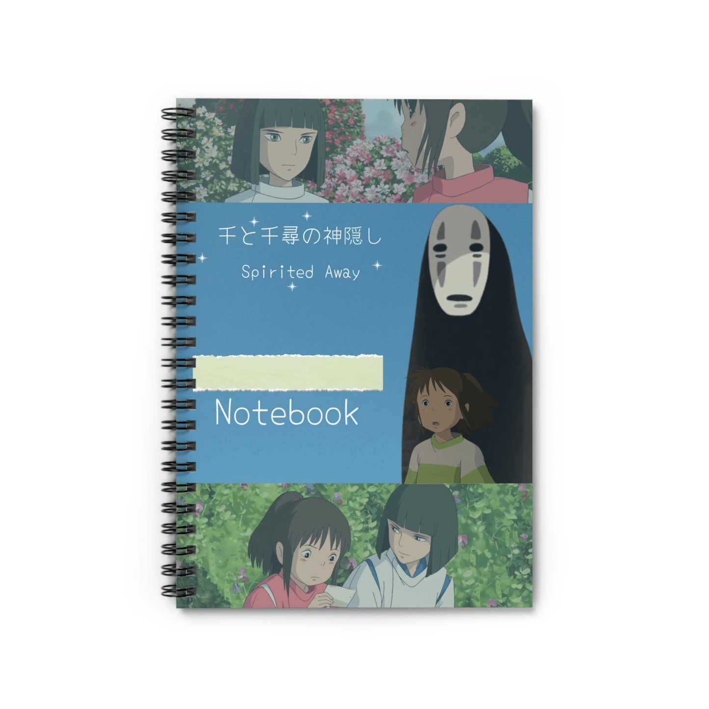 Spirited away inspired ghibli notebook design - printable & instant download (A4 size)