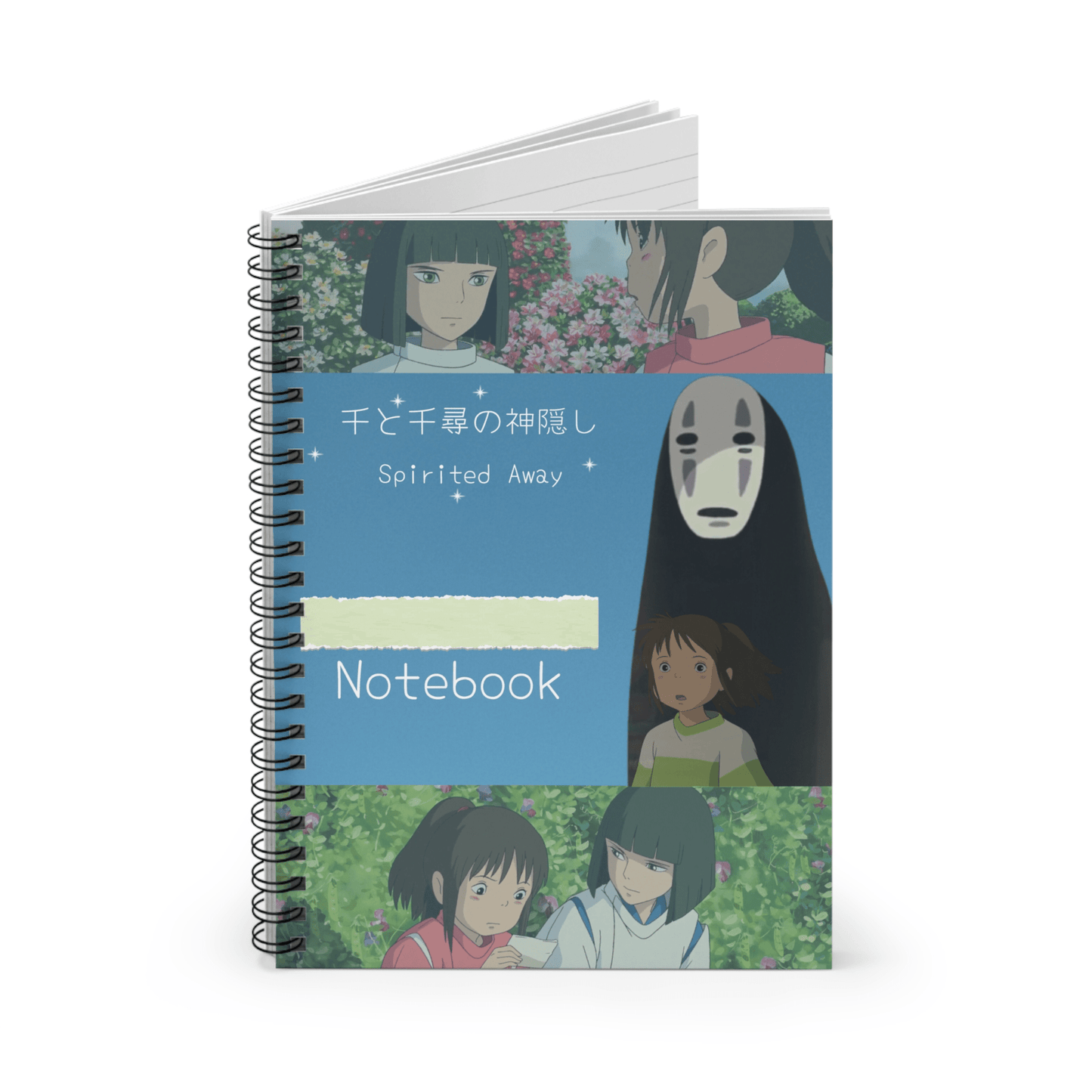 Spirited away inspired ghibli notebook design - printable & instant download (A4 size)