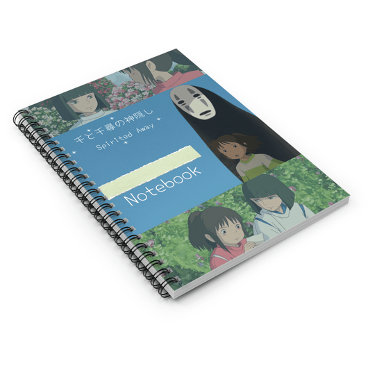 Spirited away inspired ghibli notebook design - printable & instant download (A4 size)