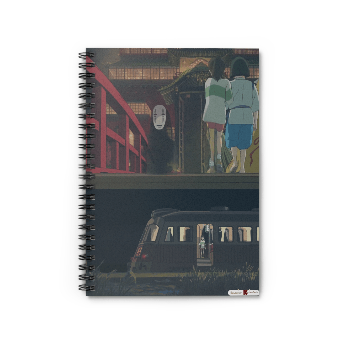 Spirited away inspired ghibli notebook design - printable & instant download (A4 size)