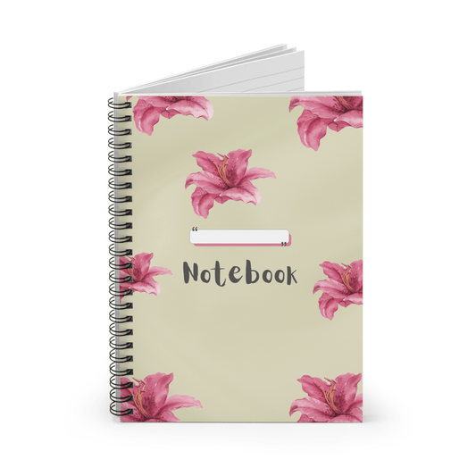 Vintage floral notebook - printable & instant download (A5 size)